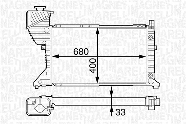 MAGNETI MARELLI Jäähdytin,moottorin jäähdytys 350213123200